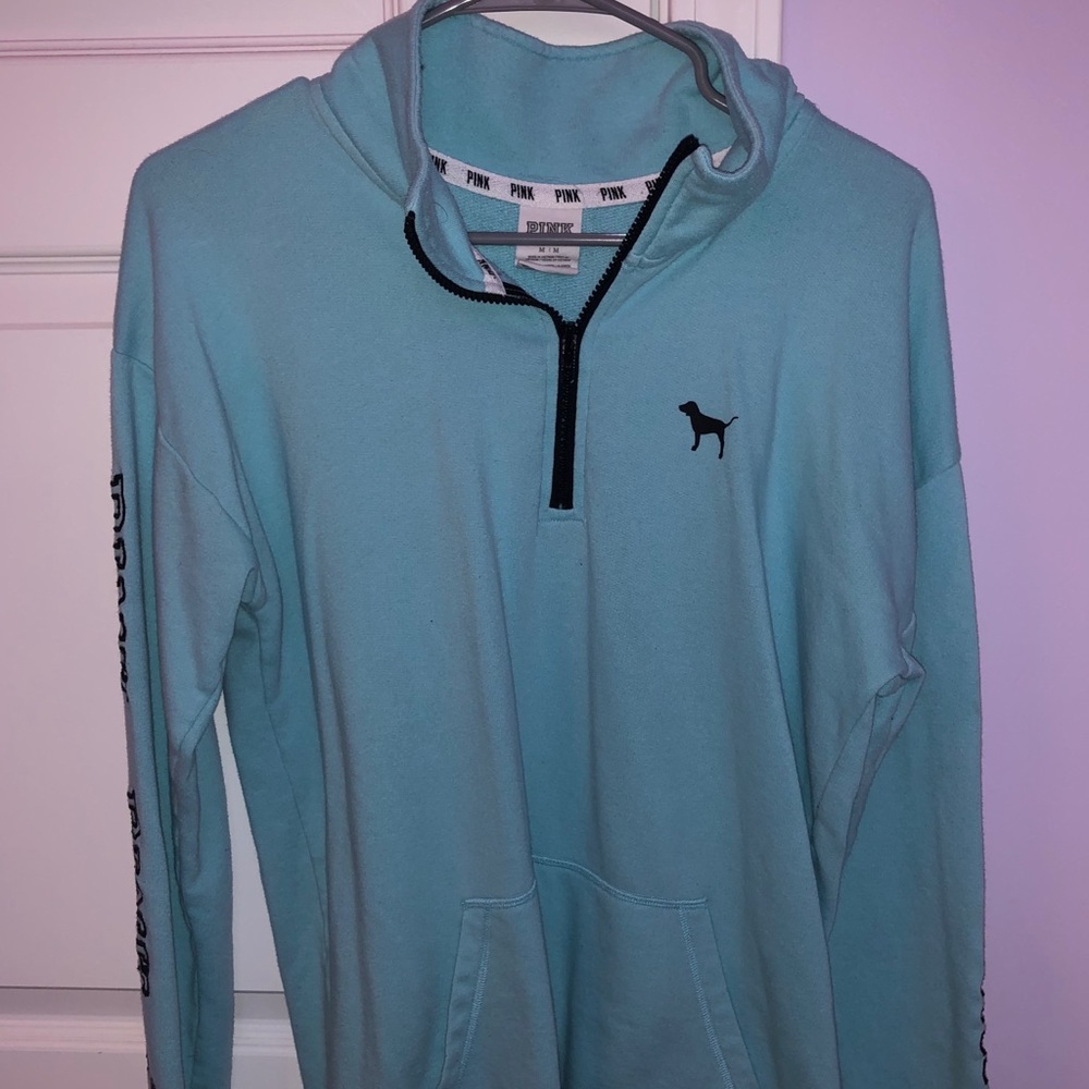 Blue victoria secret half zip jacket